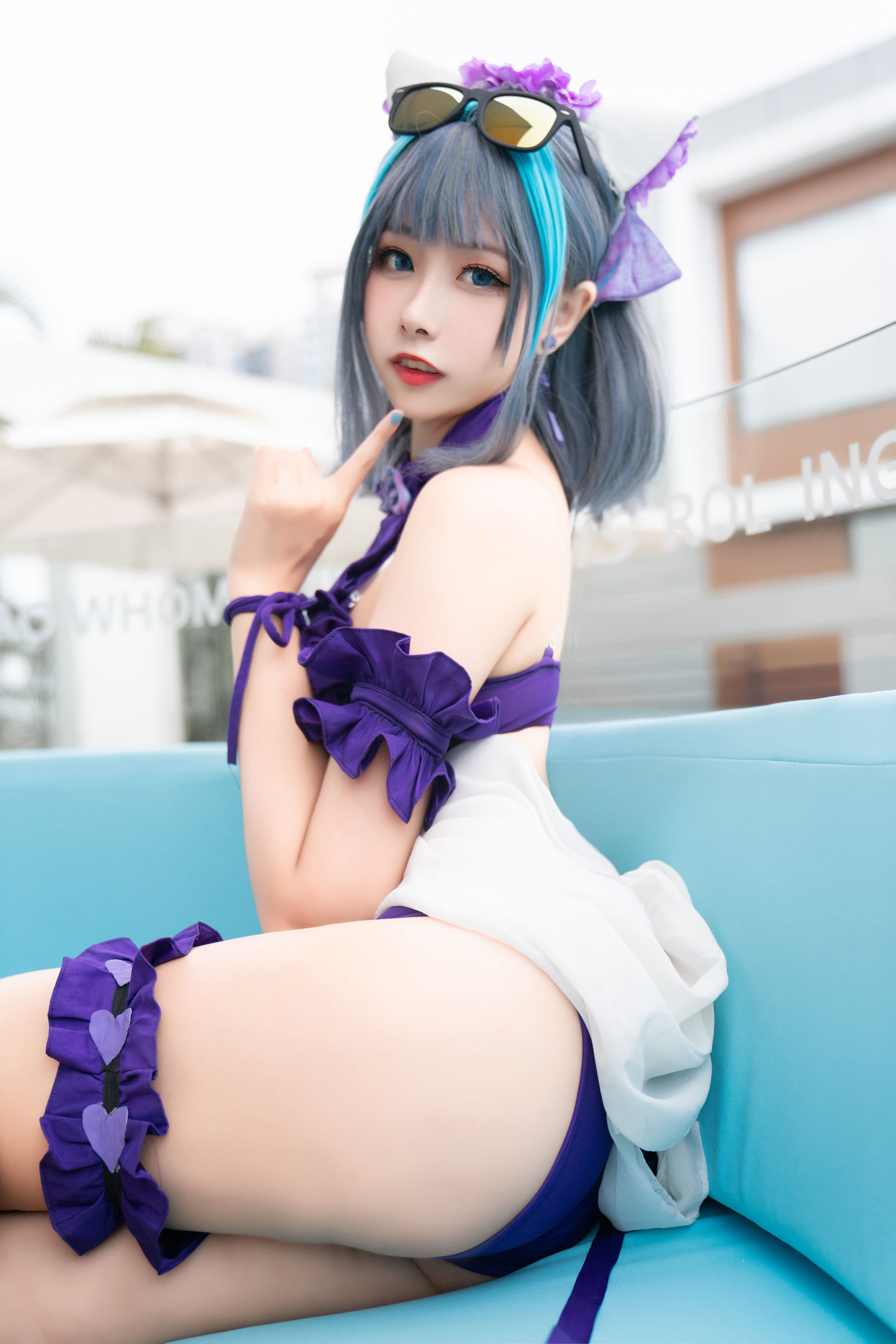 [COS福利]微博妹子Momoko葵葵–柴郡水着插图8